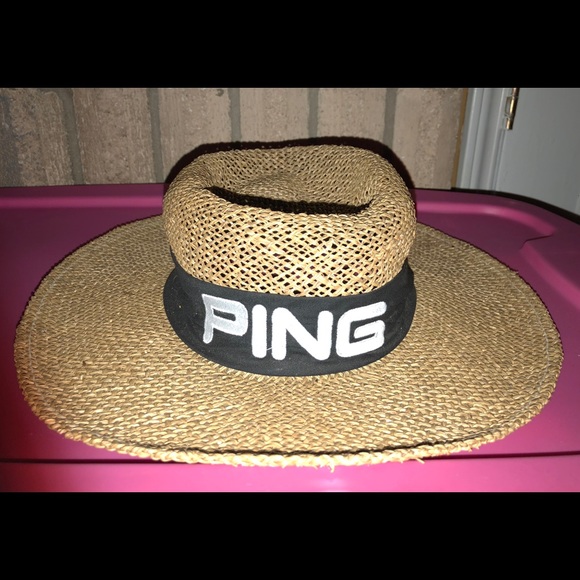 ping straw golf hat
